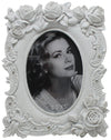 Biscottini Portafoto da appoggio in resina finitura bianca anticata L14,5xPR3xH19,5 cm