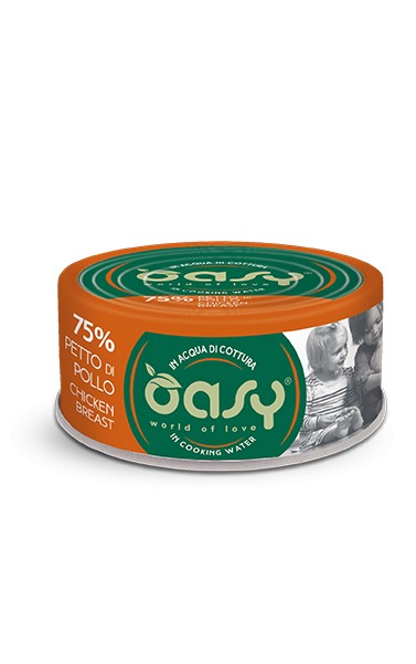 Oasy Adult Gatti More Love Petto di Pollo in Acqua di Cottura Scatoletta 70gr