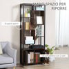 libreria mobile porta dischi scaffale libri marrone libreria da parete muro grande design moderno in noce per soggiorno salotto ufficio studio 67B836-3885FF
