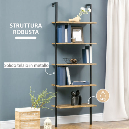 libreria mobile scaffale libri libreria da parete muro grande soggiorno salotto ingresso camera ufficio studio in legno mensole 8BV838-1115GY