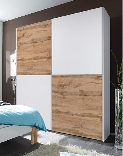 armadio moderno per camera da letto 3 4 ante scorrevoli in legno bianco marrone scuro R5T2651,152,1DD6