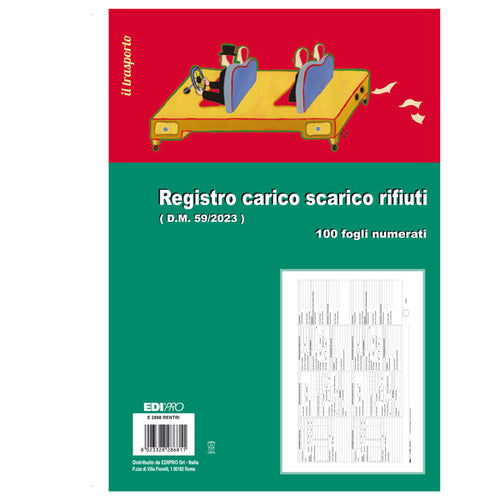 Registro Carico/Scarico Rifiuti 21,5X29,7 100Pag. E2868Rentri Edipro