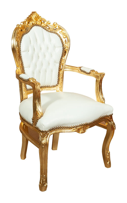 Biscottini Poltrona stile francese Luigi XVI in legno massello di faggio