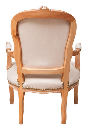 Biscottini Biscottini Poltrona Stile Francese Luigi XVI Legno Massello Faggio Intagliata