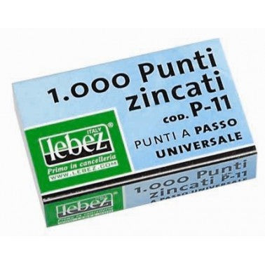Lebez Scatola da 1000 Punti Zincati Universali P-11