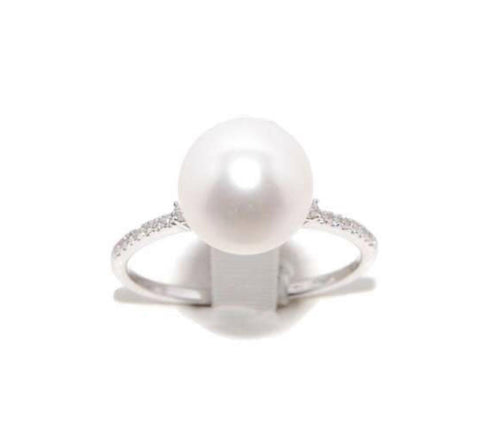 Visconti - Anello Perla e Diamanti