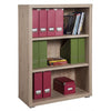 Libreria Bassa con 2 ante e 2 cassetti in legno da ufficio e cameretta arredamento Made in Italy