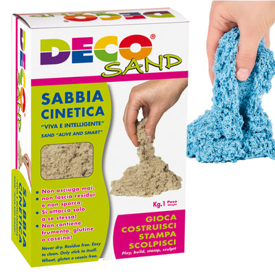 Sabbia Cinetica Deco Sand 1 Kg Azzurro Deco