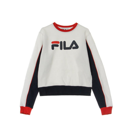 FILA Felpa Girocollo Donna Nuria Colour Block Boyfriend White/peacoat da donna