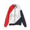 FILA Felpa Cappuccio Zip Uomo Lazaro Diaginal Block Full Jacket Chinese Red da uomo