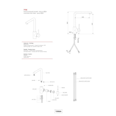 Rubinetto cucina risparmio energetico - garanzia 5 anni - rubinetti cucina