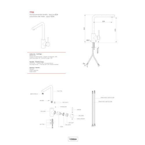 Rubinetto cucina risparmio energetico - garanzia 5 anni - rubinetti cucina