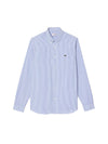 Lacoste Camicie Riga celeste da uomo