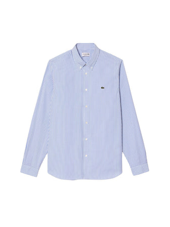 Lacoste Camicie Riga celeste da uomo