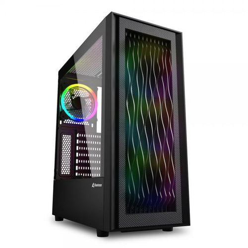 Case Sharkoon Rgb Wave - Atx, Micro Atx - Alimentatore NON presente - 2 porte USB frontali, audio in/out - 3x Ventole 120mm. - Mid Tower ATX
