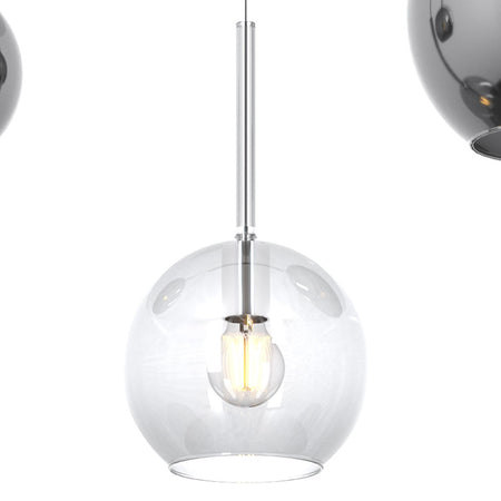 Lampadario moderno Top Light FUTURE 1155 BI S3 SMIX TC E27 LED vetro pirex soffiato lampada soffitto