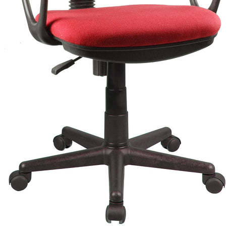 Sedia Scrivania da Ufficio 5 Ruote Girevole Ergonomica Altezza Regolabile Rosso