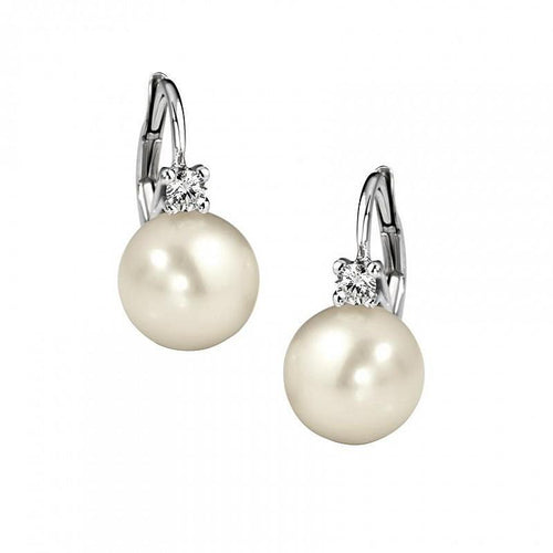 Giorgio VIsconti - ORECCHINI IN ORO BIANCO , DIAMANTI E PERLA