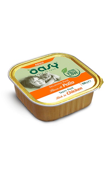 Oasy Adult Gatti Delizioso Paté Pollo Vaschetta 100gr