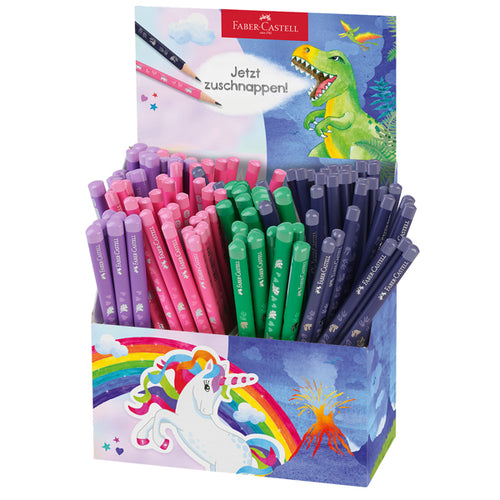 Expo 120 Matite Grafite Unicorno/Dinosauro Standard E Jumbo Faber Castell
