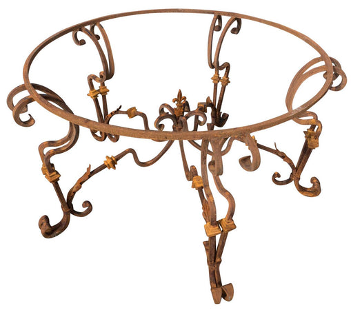 Biscottini Base Tavolo Rotonda Biscottini in Ferro Pieno Forgiato a Mano 145x145x74