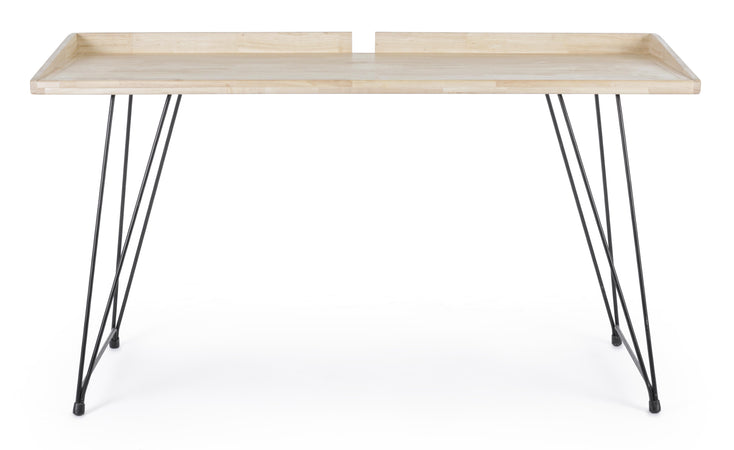 Scrivania Vintage "District" da ufficio e cameretta porta pc in legno naturale 142 cm
