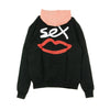 SEX SKATEBOARDS Felpa Leggera Cappuccio Uomo Two Tone Hoody Black da uomo