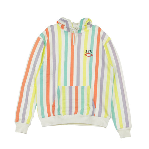 SEX SKATEBOARDS Felpa Leggera Cappuccio Uomo Slater Hoody Pastel Stripe da uomo