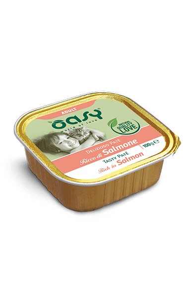 Oasy Adult Gatti Delizioso Paté Salmone Vaschetta 100gr