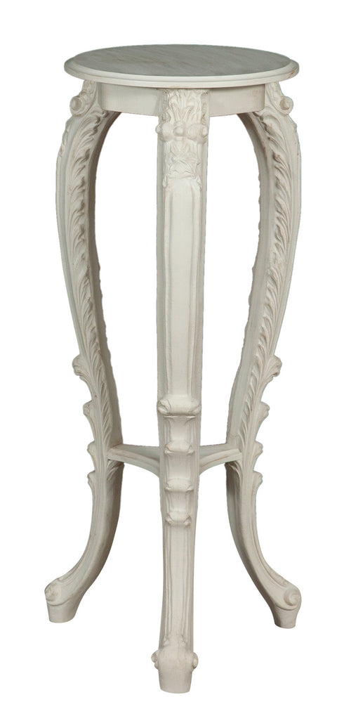 Biscottini Biscottini Panchetto Portavaso Legno Bianco Anticato 37x33x87 Made in Italy