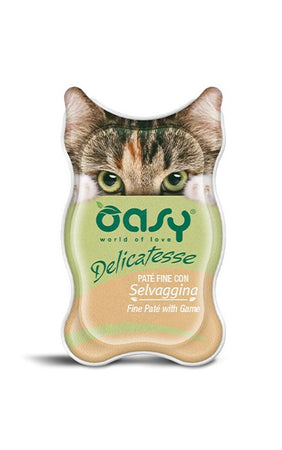 Oasy Adult Gatti Delicatesse Selvaggina Vaschetta 85gr
