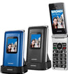 telefono gsm brondi amico prezioso nero clamshell dual sim  quadri band color display 2.8 flip attivo ebase di ricarica