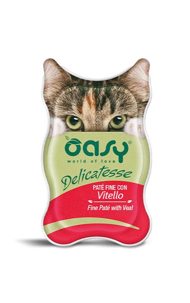 Oasy Adult Gatti Delicatesse Vitello Vaschetta 85gr