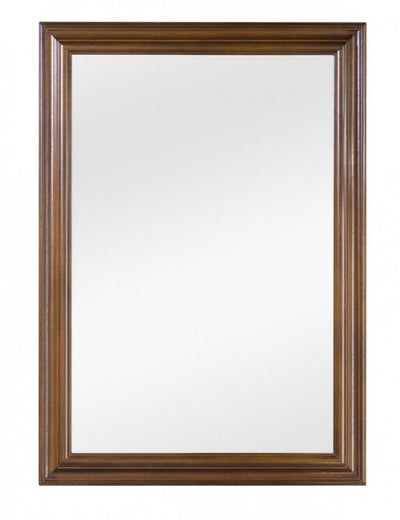 MOBILI 2G - Specchiera in legno tinta noce rettangolare Misure: 49 x 69 x 3