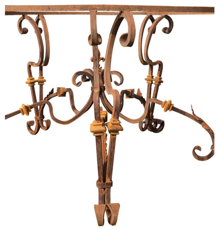 Biscottini Base Tavolo Rotonda Biscottini in Ferro Pieno Forgiato a Mano 145x145x74