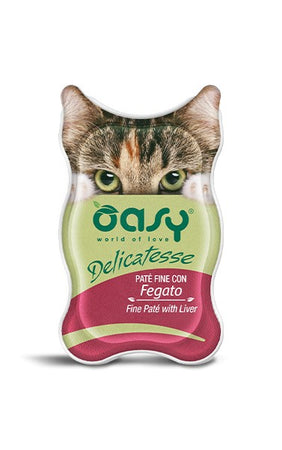 Oasy Adult Gatti Delicatesse Fegato Vaschetta 85gr