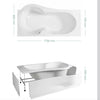 Vasca da bagno Star 170x70cm h550cm