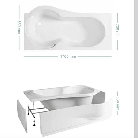 Vasca da bagno Star 170x70cm h550cm