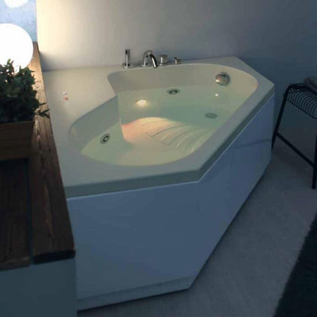 Vasca da Bagno ad angolo DIAMANTE dimensioni 120x120 h55