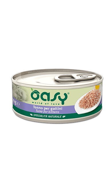 Oasy Gattini Specialità Naturale Tonno Scatoletta 70gr