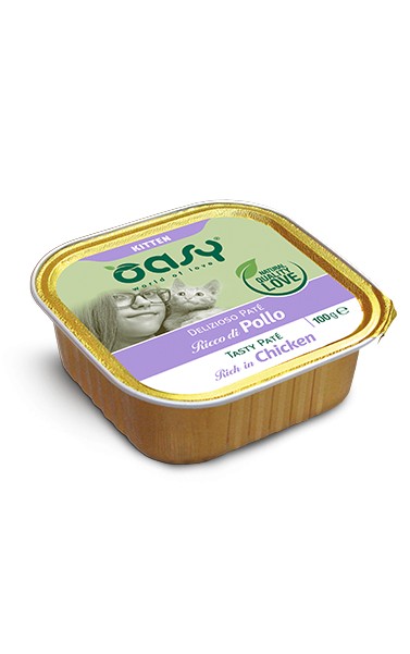 Oasy Gattini Delizioso Paté Pollo Vaschetta 100gr