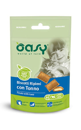 Oasy Adult Gatti Biscotti Ripieni Tonno 60gr