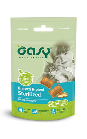 Oasy Adult Gatti Biscotti Ripieni Sterilized Pollo 60gr