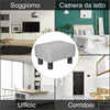 sgabello Pouf Poggiapiedi in Tessuto Effetto Lino Imbottito, 40x30x24cm, Grigio camera letto ingresso ufficio F833-666V70GYA