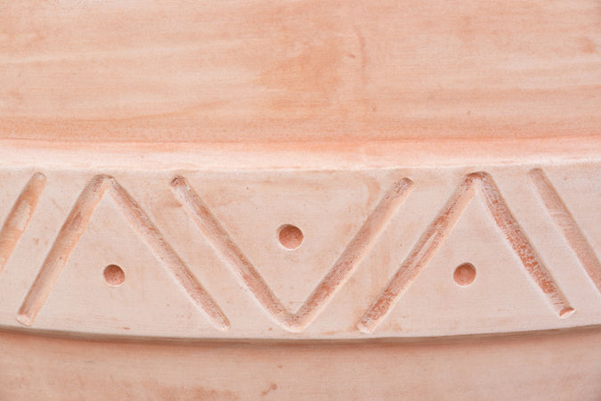 Biscottini Orcio in terracotta Galestro festonato 100% Made in Italy, interamente fatto a mano