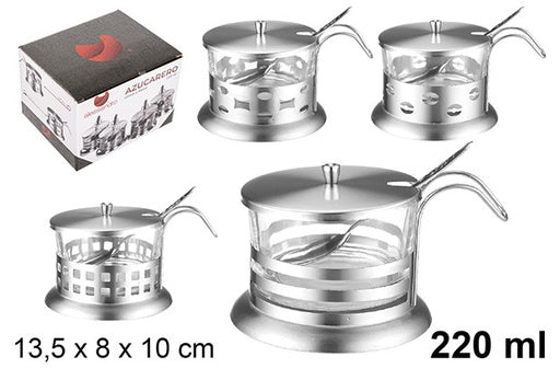 Zuccheriera in vetro e metallo 220ml
