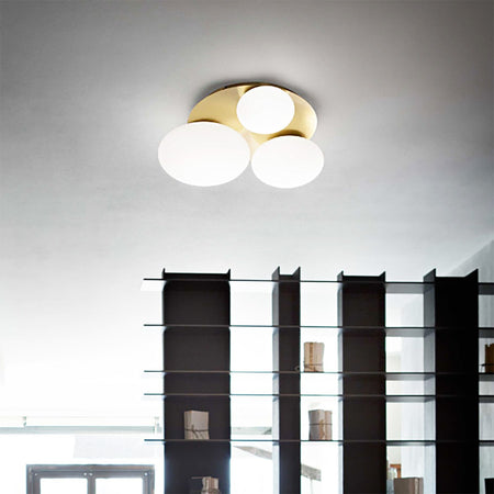 Plafoniera Ideal lux NINFEA 293660 GX53 LED ottone lampada soffitto parete classica