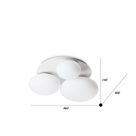 Plafoniera Ideal lux NINFEA 306964 GX53 LED bianco lampada soffitto parete moderna