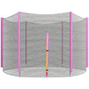Rete Di Protezione per Trampolini 244 x H180 cm Nero Rosa 6 pali