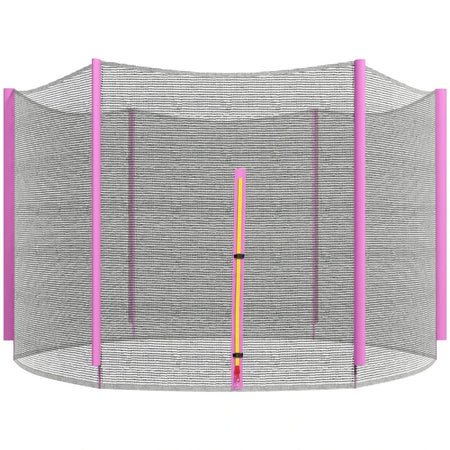 Rete Di Protezione per Trampolini 244 x H180 cm Nero Rosa 6 pali